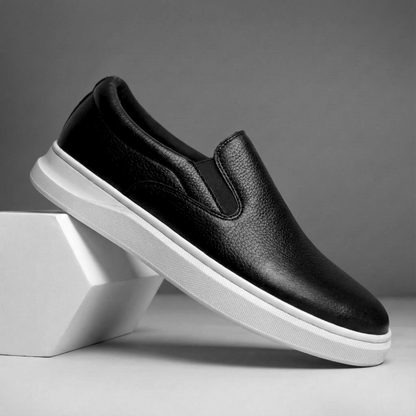 FAIRFORD BLACK GRAIN LEATHER SHOES