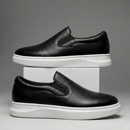 FAIRFORD BLACK GRAIN LEATHER SHOES