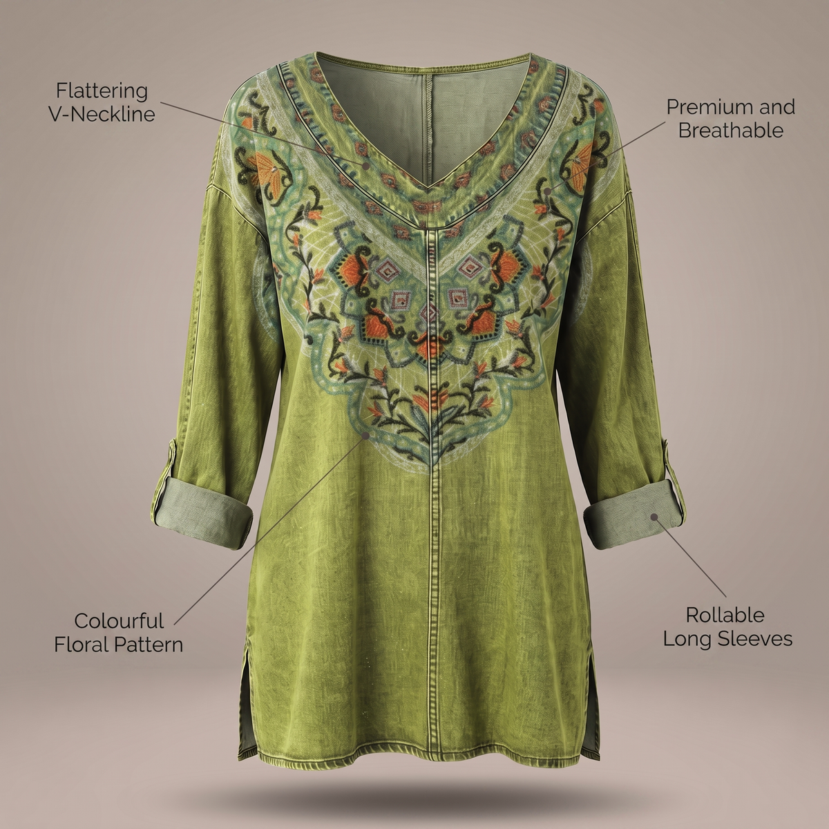 FLORA CLASSIC DENIM BLOUSE