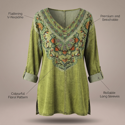FLORA CLASSIC DENIM BLOUSE