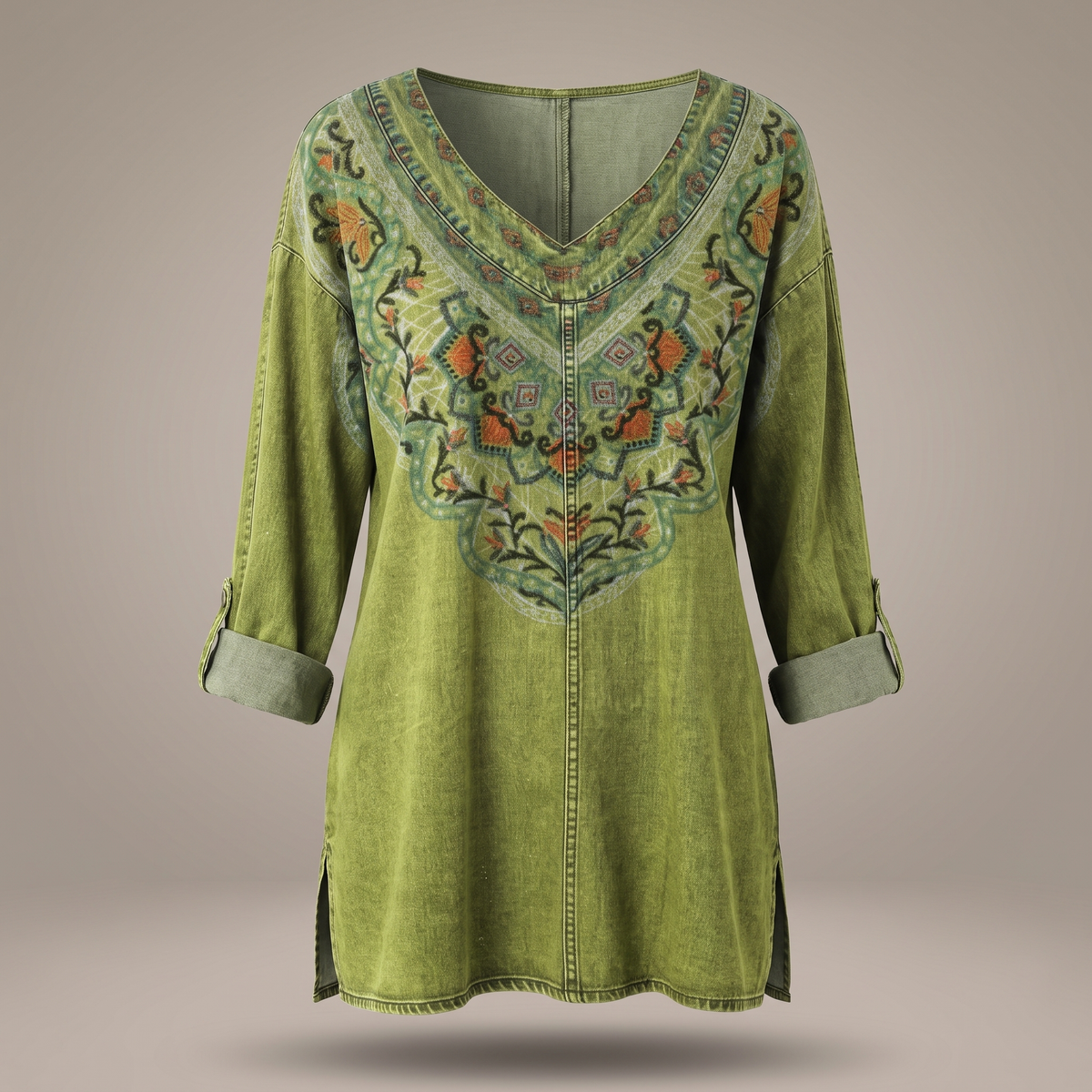 FLORA CLASSIC DENIM BLOUSE