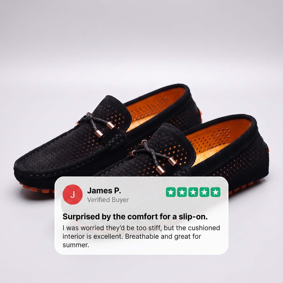GIANNI PERFORATED LEATHER LOAFERS