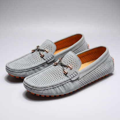 GIANNI PERFORATED LEATHER LOAFERS