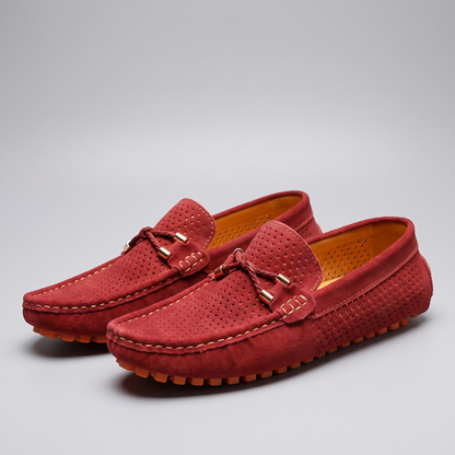 GIANNI PERFORATED LEATHER LOAFERS