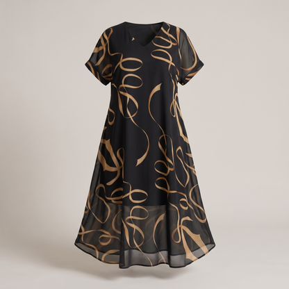 GRACEFUL SHORT SLEEVE DRESS