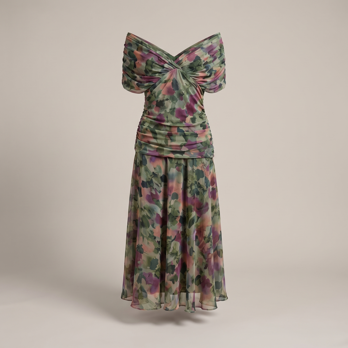 GRACEFUL V-NECK PARTY DRESS