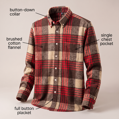 GRAYSON COTTON FLANNEL SHIRT