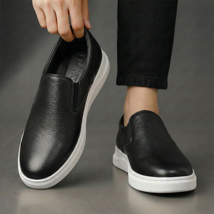 FAIRFORD BLACK GRAIN LEATHER SHOES