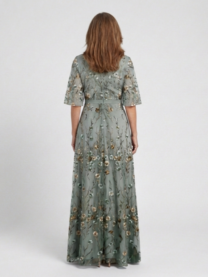 ELSIE V-NECK FLORAL DRESS