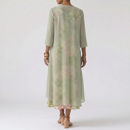AMELIE SOFT GARDEN MIDI DRESS