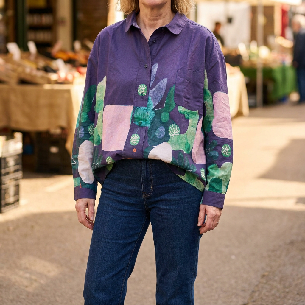 LORENA FUN PRINT OVERSIZED SHIRT