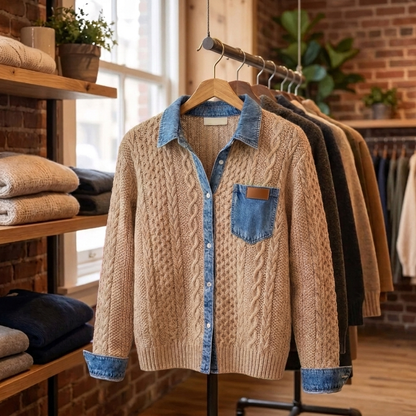 SORRELL MODERN PATCHWORK CARDIGAN