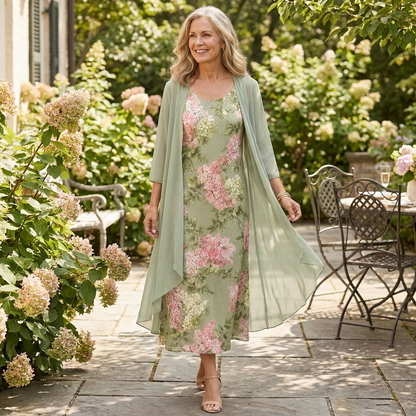 AMELIE SOFT GARDEN MIDI DRESS