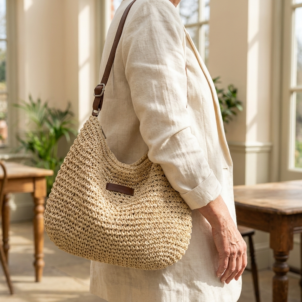 LAVINIA ELEGANT STRAW TOTE