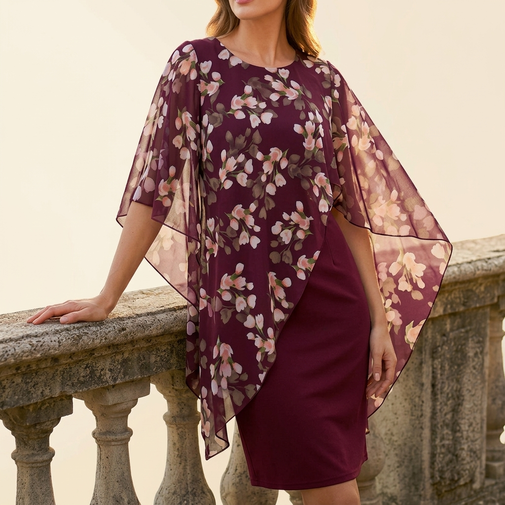 COSETTE FLORAL LAYERED DRESS SET