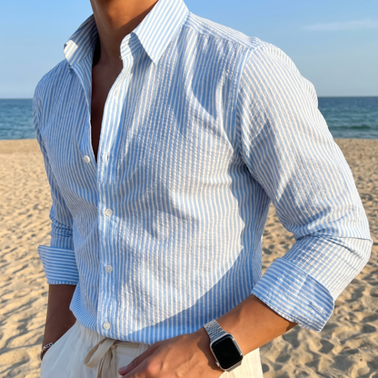 ORMSWELL STRIPED LONG-SLEEVE SHIRT
