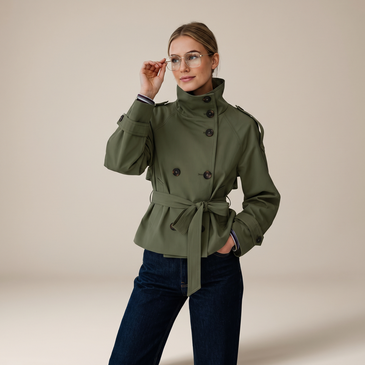 EVELYN BELTED TRENCH COAT