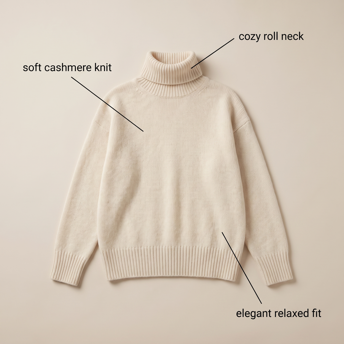 AMELIA SOFT KNIT ROLL NECK JUMPER