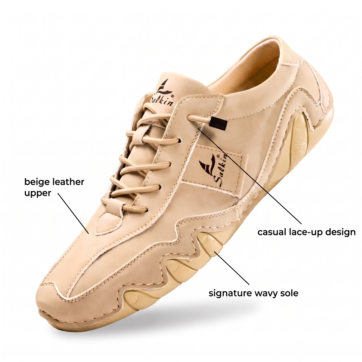 REDBOURNE LEATHER TRAINERS