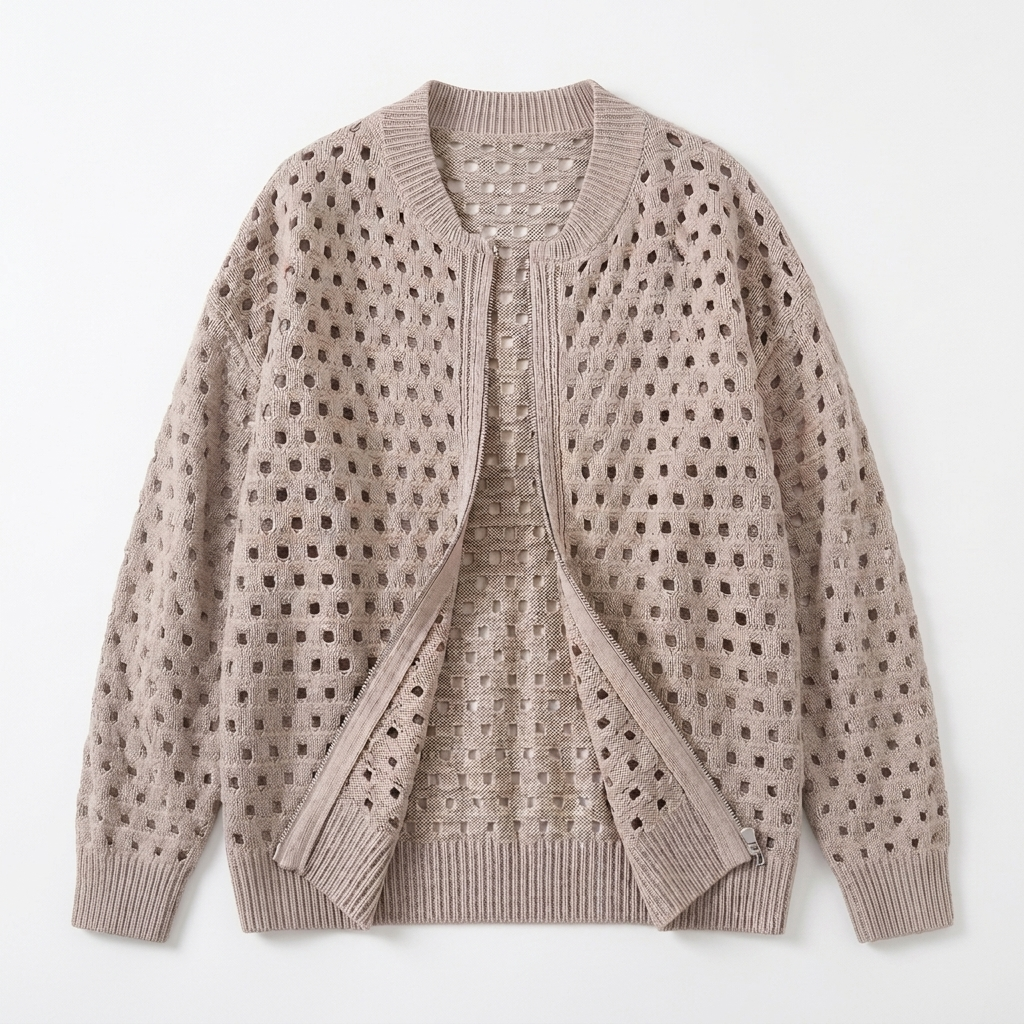 GWENDOLINE OPENWORK KNIT JACKET
