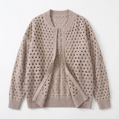 GWENDOLINE OPENWORK KNIT JACKET