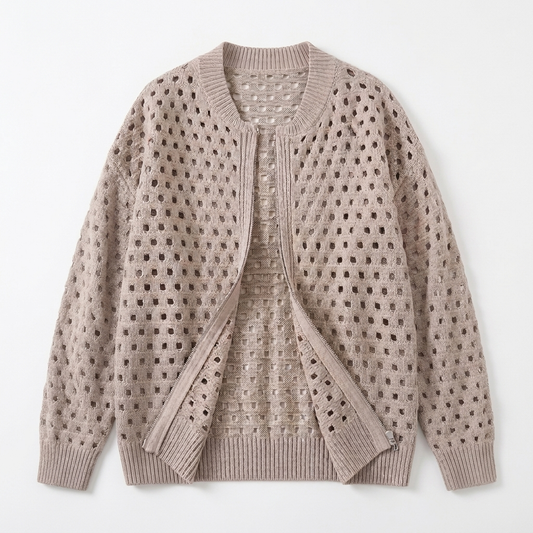 GWENDOLINE OPENWORK KNIT JACKET