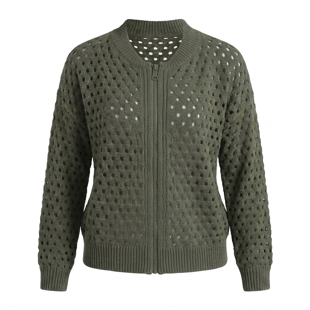 GWENDOLINE OPENWORK KNIT JACKET