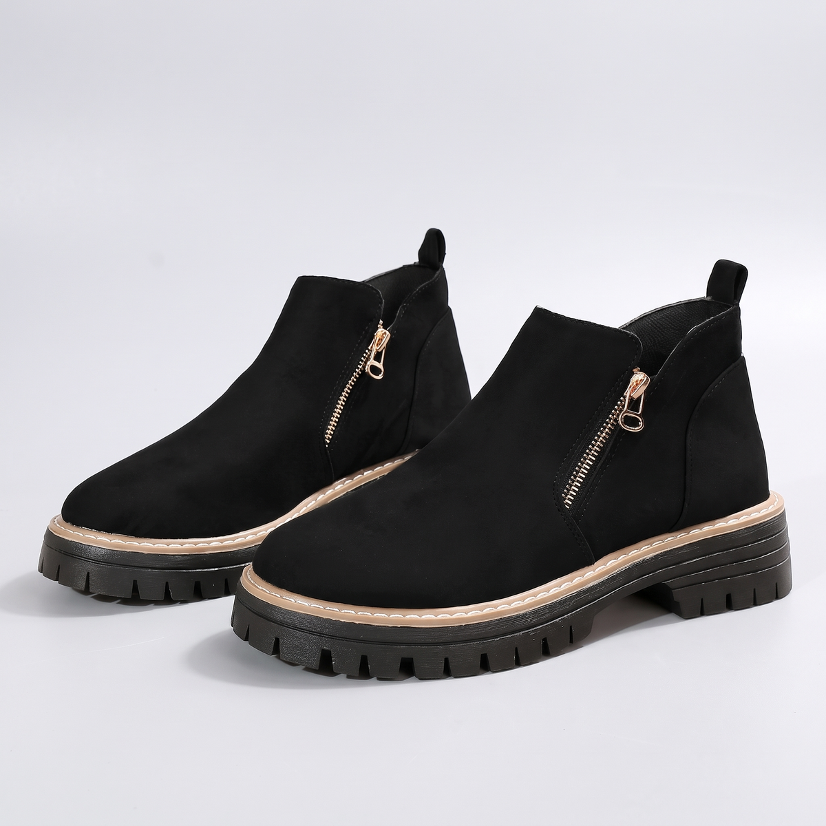 MARGOT SUEDE PLATFORM ANKLE BOOTS