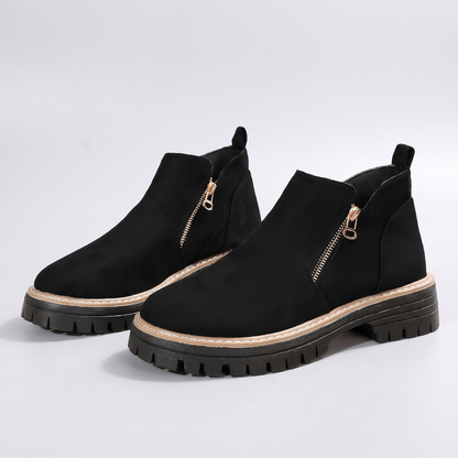 MARGOT SUEDE PLATFORM ANKLE BOOTS