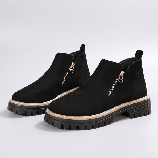 MARGOT SUEDE PLATFORM ANKLE BOOTS