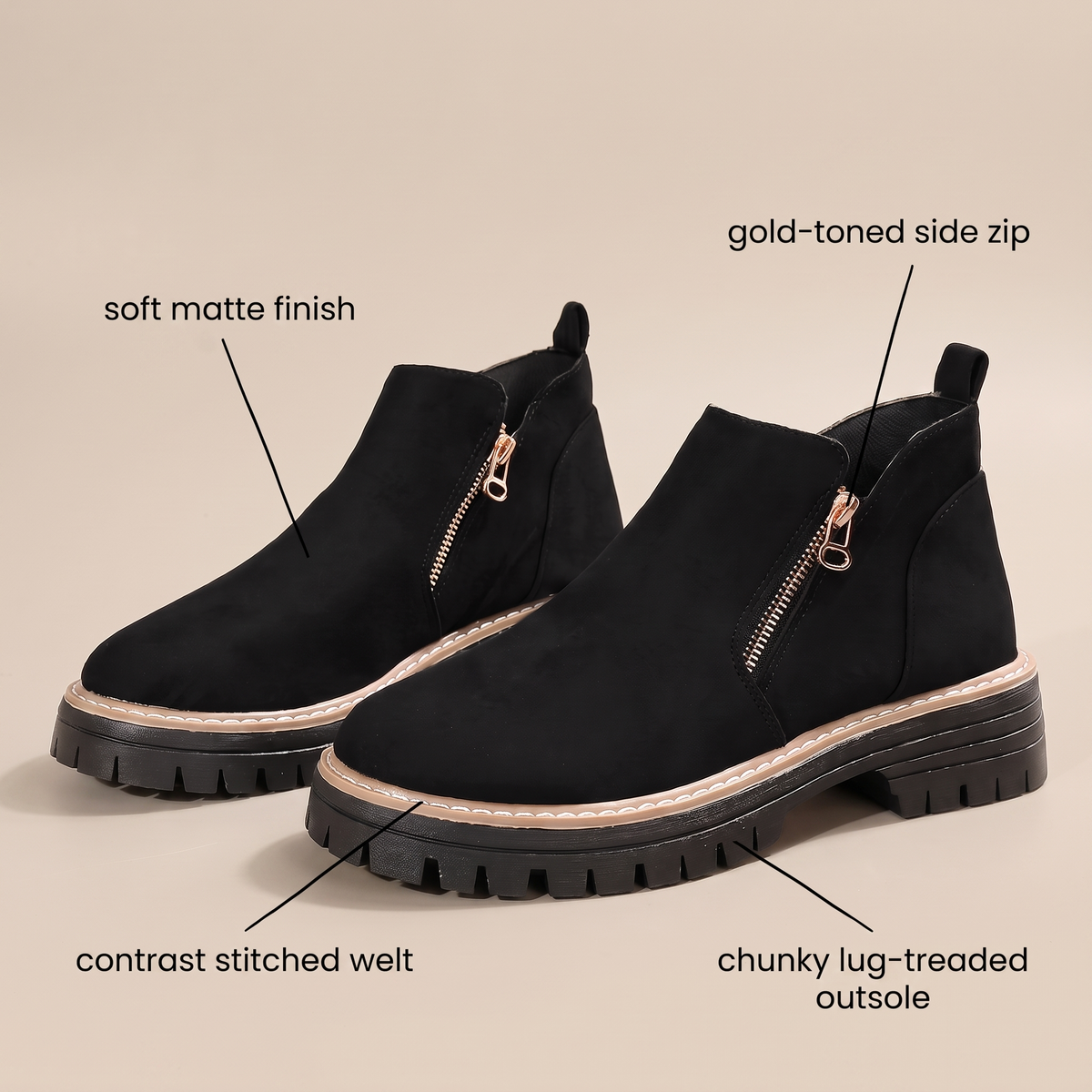 MARGOT SUEDE PLATFORM ANKLE BOOTS