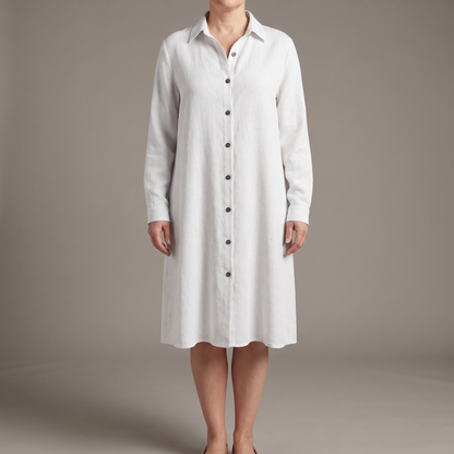 HOLLINMERE BUTTON-FRONT SHIRT DRESS
