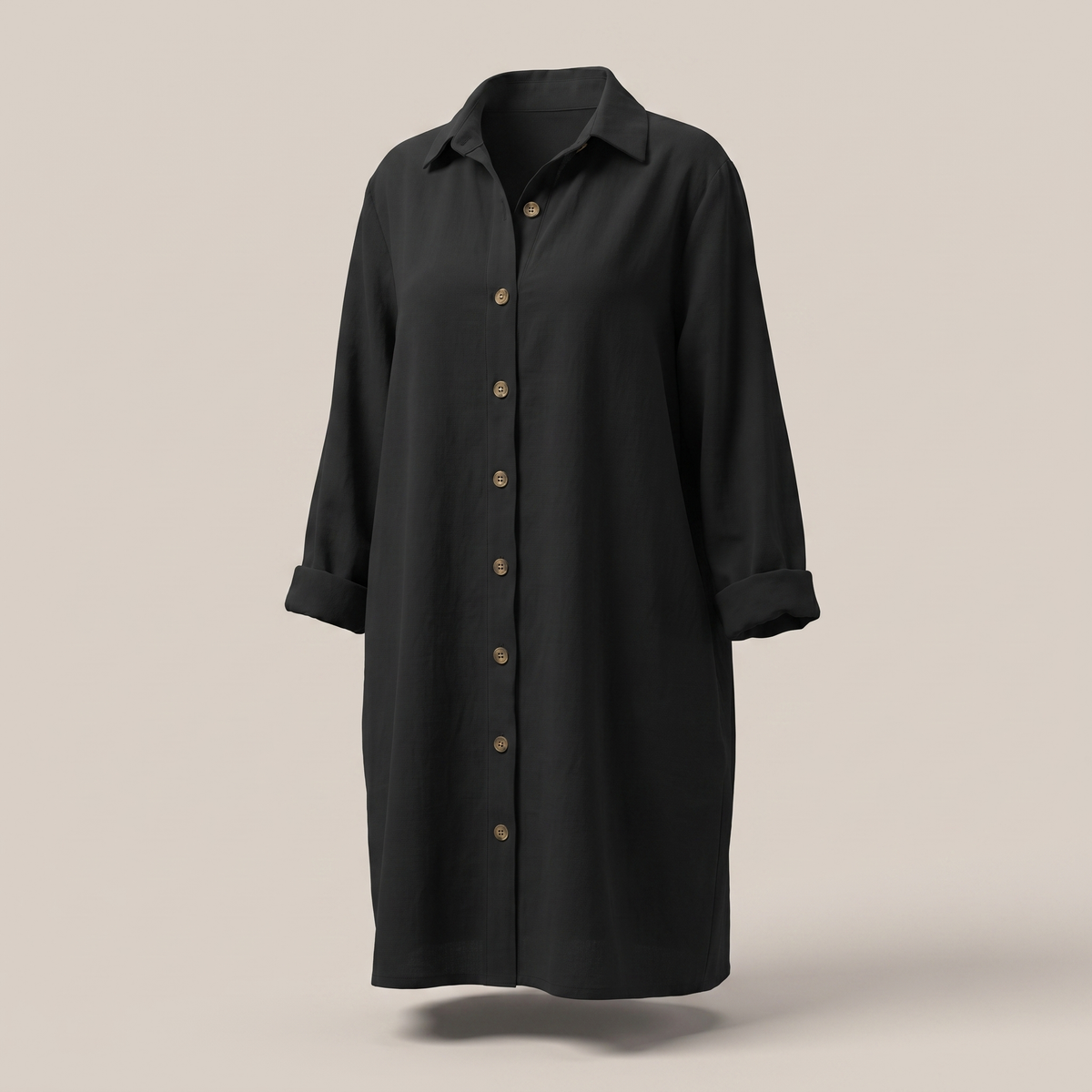 HOLLINMERE BUTTON-FRONT SHIRT DRESS