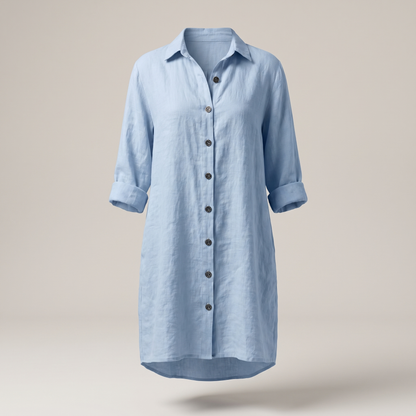 HOLLINMERE BUTTON-FRONT SHIRT DRESS