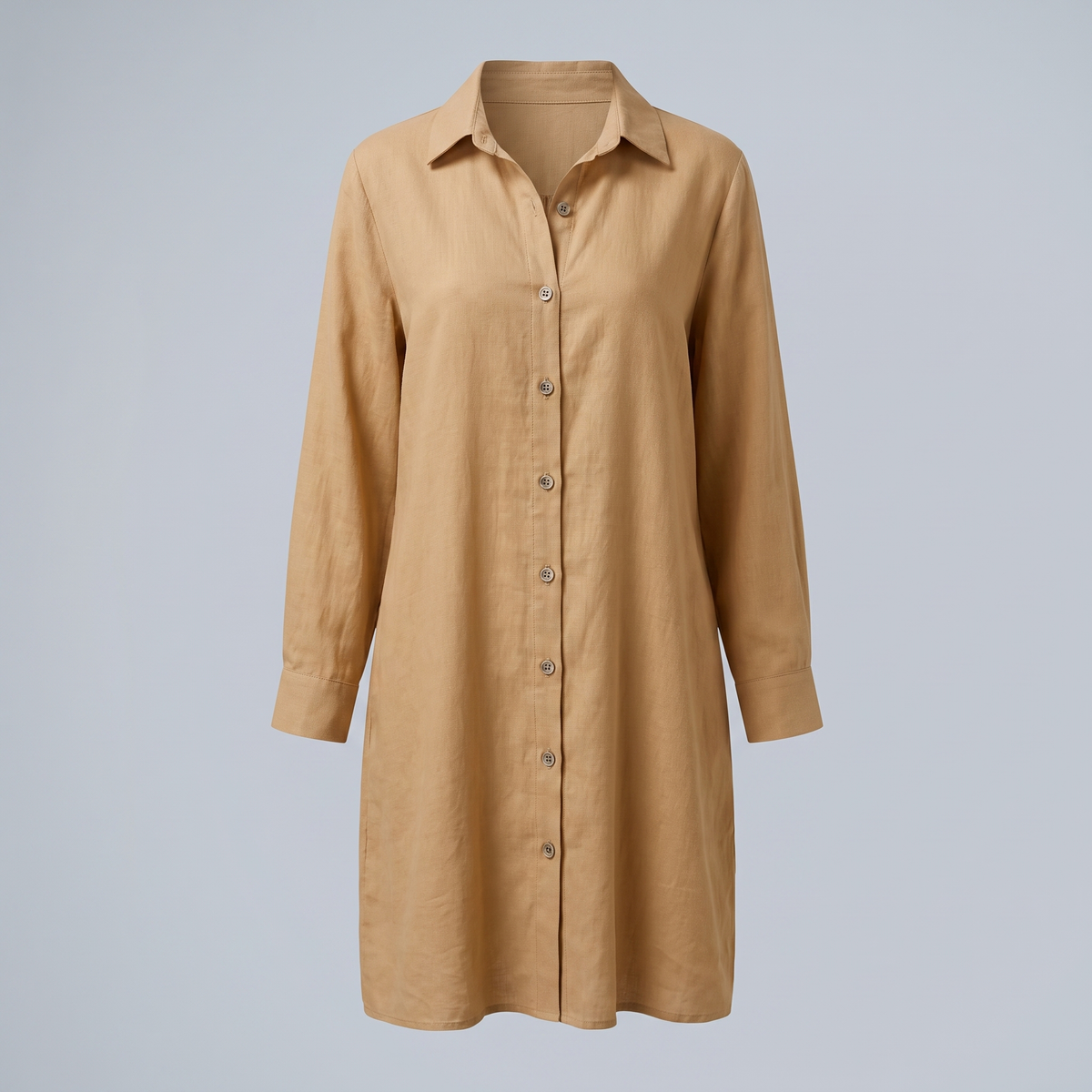 HOLLINMERE BUTTON-FRONT SHIRT DRESS
