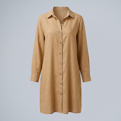 HOLLINMERE BUTTON-FRONT SHIRT DRESS