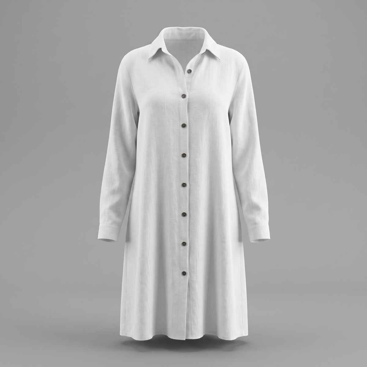 HOLLINMERE BUTTON-FRONT SHIRT DRESS