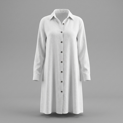 HOLLINMERE BUTTON-FRONT SHIRT DRESS