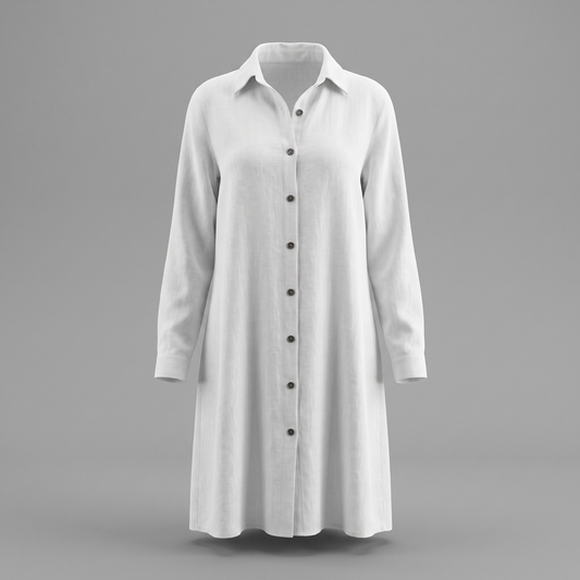 HOLLINMERE BUTTON-FRONT SHIRT DRESS