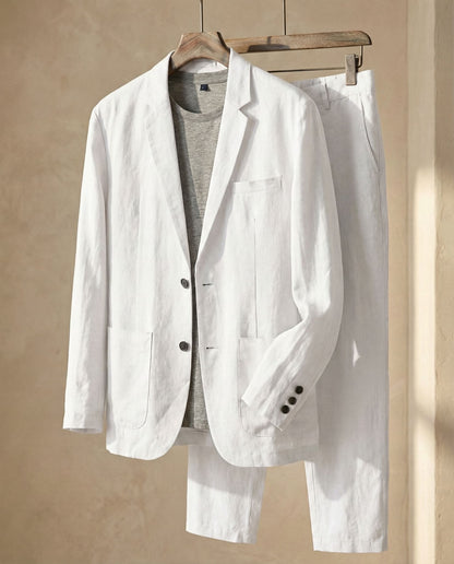 ENZO REFINED LINEN SUIT