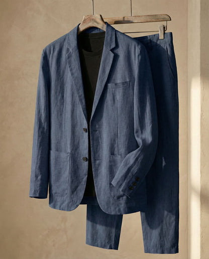 ENZO REFINED LINEN SUIT