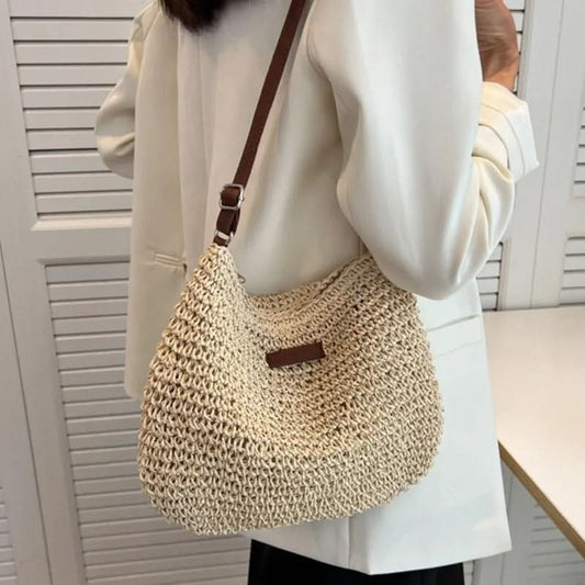 LAVINIA ELEGANT STRAW TOTE