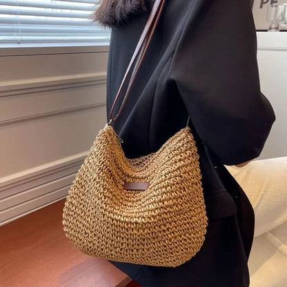 LAVINIA ELEGANT STRAW TOTE