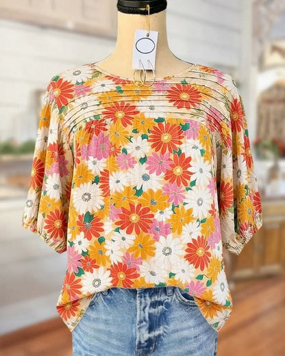 PRIMROSE FLORAL APPLIQUÉ BLOUSE