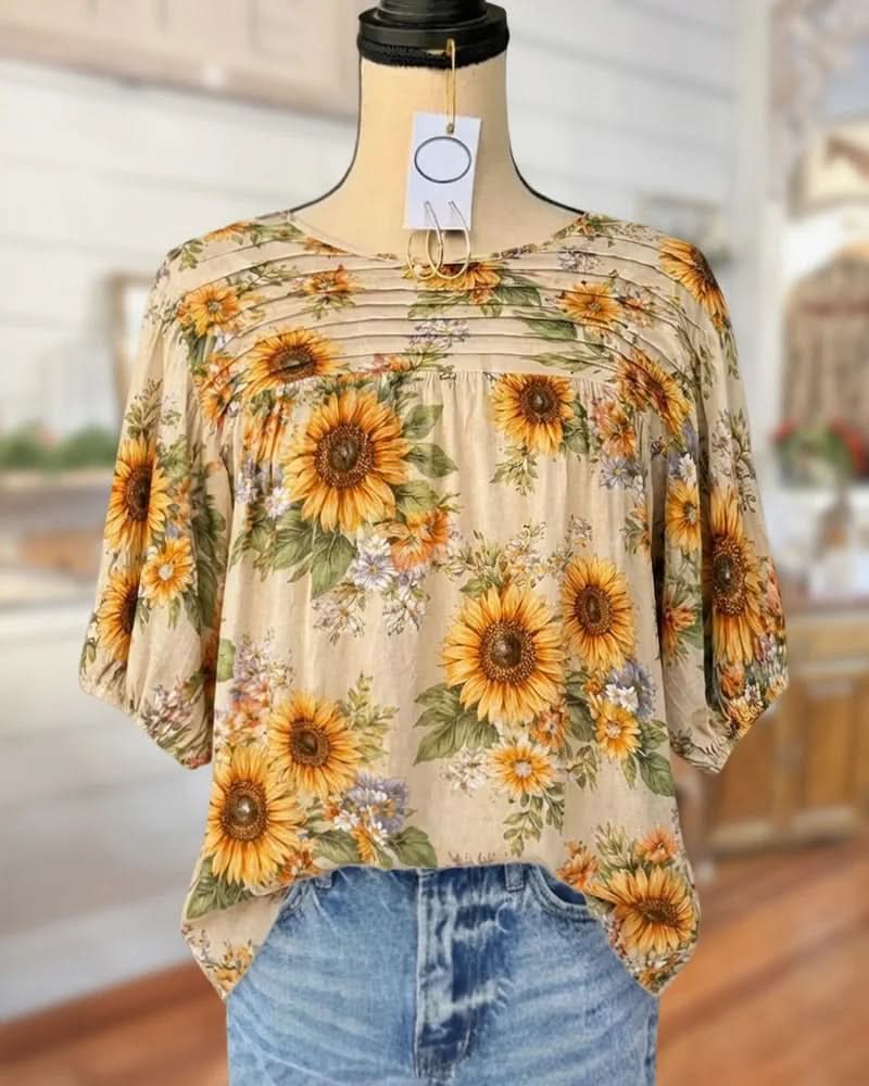PRIMROSE FLORAL APPLIQUÉ BLOUSE