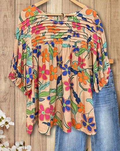 PRIMROSE FLORAL APPLIQUÉ BLOUSE