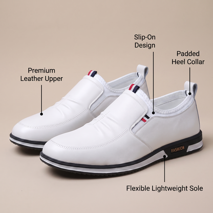 LIAM LEATHER SLIP-ON SNEAKERS