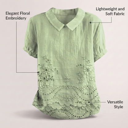 LILY BLOOM EMBROIDERED TOP