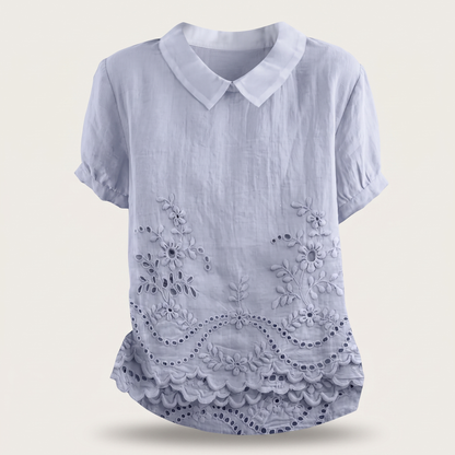 LILY BLOOM EMBROIDERED TOP