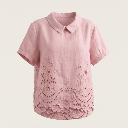 LILY BLOOM EMBROIDERED TOP